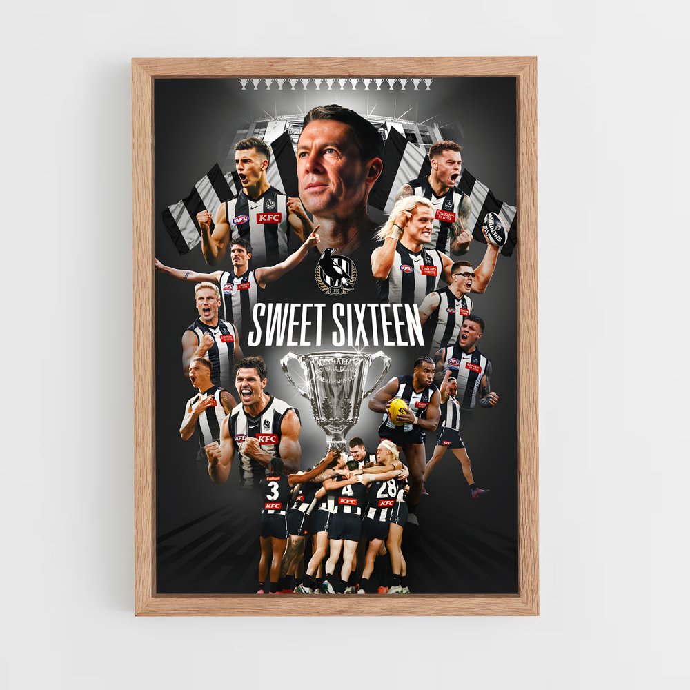 Poster Magpies en Or – affiche Football australien (vue 4)